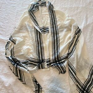 J. Crew Blue & Cream Shawl